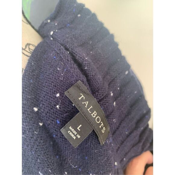 Talbots Donegal Open Front Cardigan Shawl Speckled - Picture 5 of 10